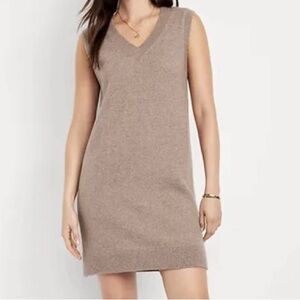 Old Navy Sleeveless Brown Knit Sweater Tunic Dress Sz XL